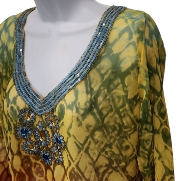 Crystal Embellished Swim Cover Up NWT - Picture 2 of 4